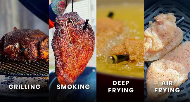 MeatStick Chef showing versatility with various small meat cuts.