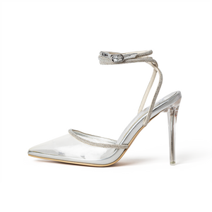 Elizabeth Silver Double Bow Heels 11