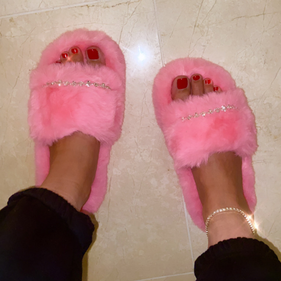 Zsa Zsa Faux Fur Slides