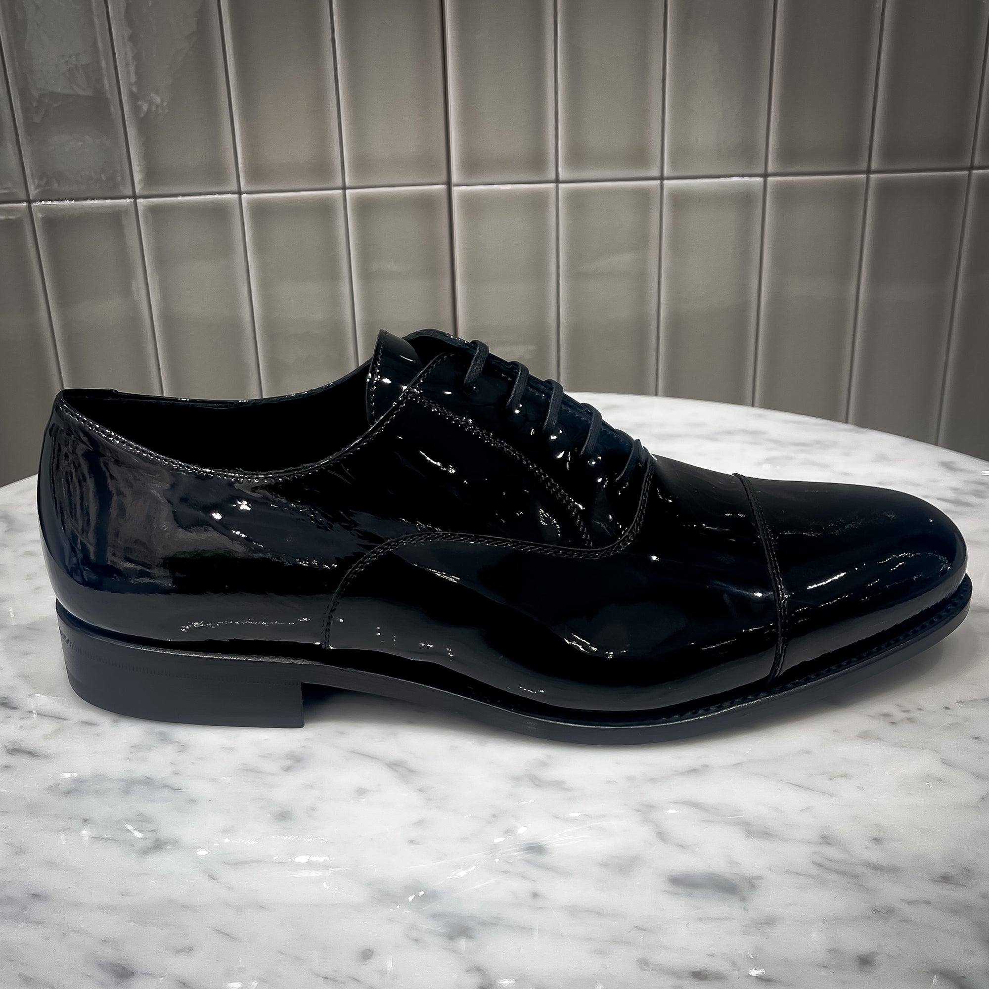 Black Patent Spanish Hand Made Zurigo Lace-up Tuxedo Shoe – Musika NY