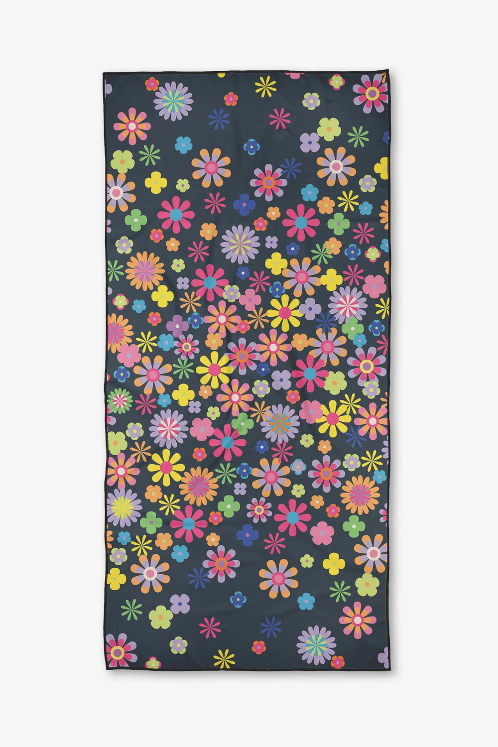 Geometry Beach Towel | Far Out Flowers Dark