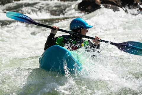 Melissa DeMarie paddling with the Strike