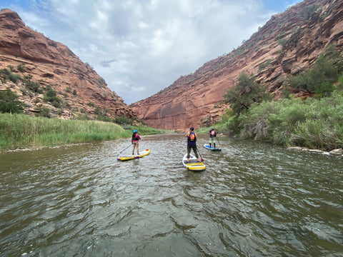 Nadia Almuti paddling the Dolores River