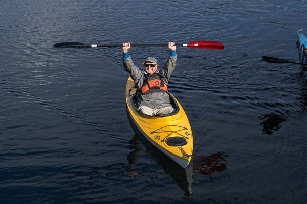 Werner Sr with beloved paddle