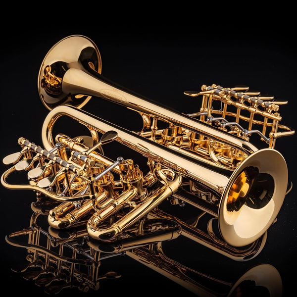 Schagerl - Meisterinstrumente - Berlin Rotary Piccolo Trumpet (Gold Pl ...
