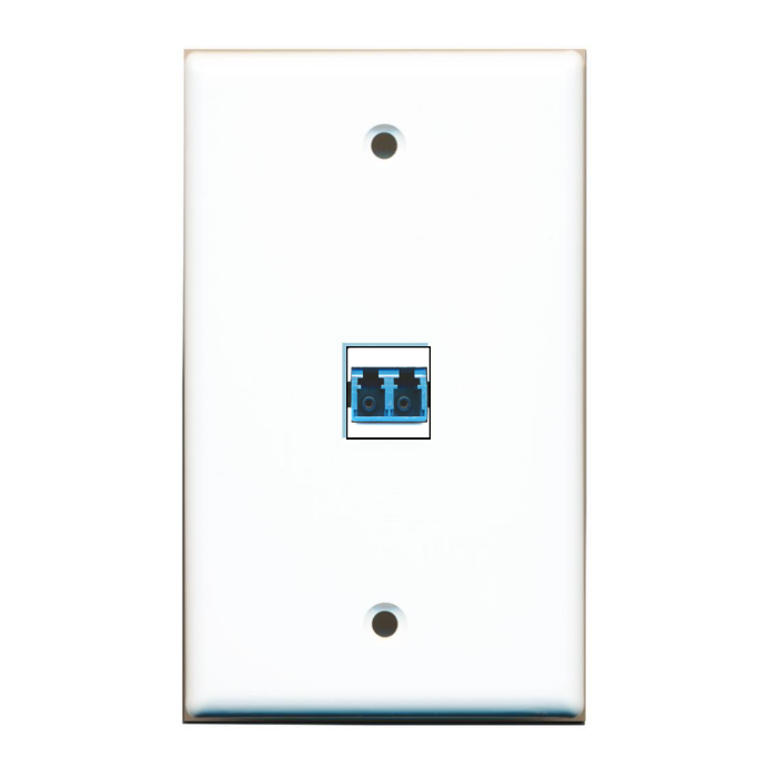 1 Port Custom Keystone Wall Plate Solid White