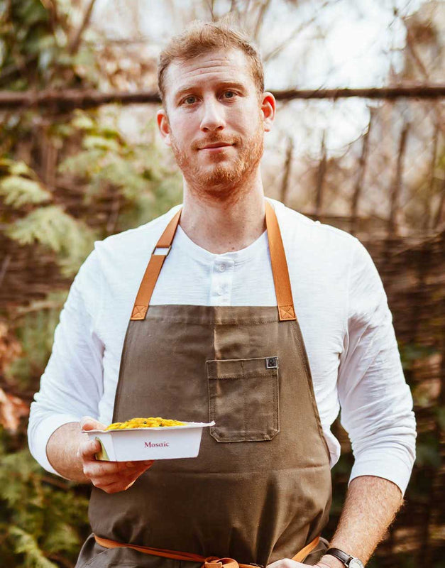 Chef Greg Baxtrom at Olmsted with Max and Greens