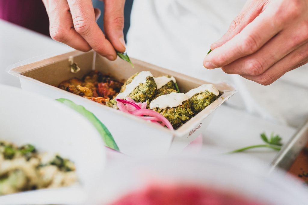 Plating the final dish