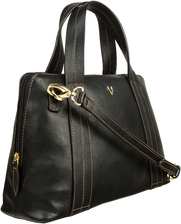 hidesign kester black leather handbag