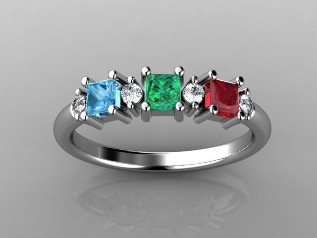 mothers birthstone ring 3 stones