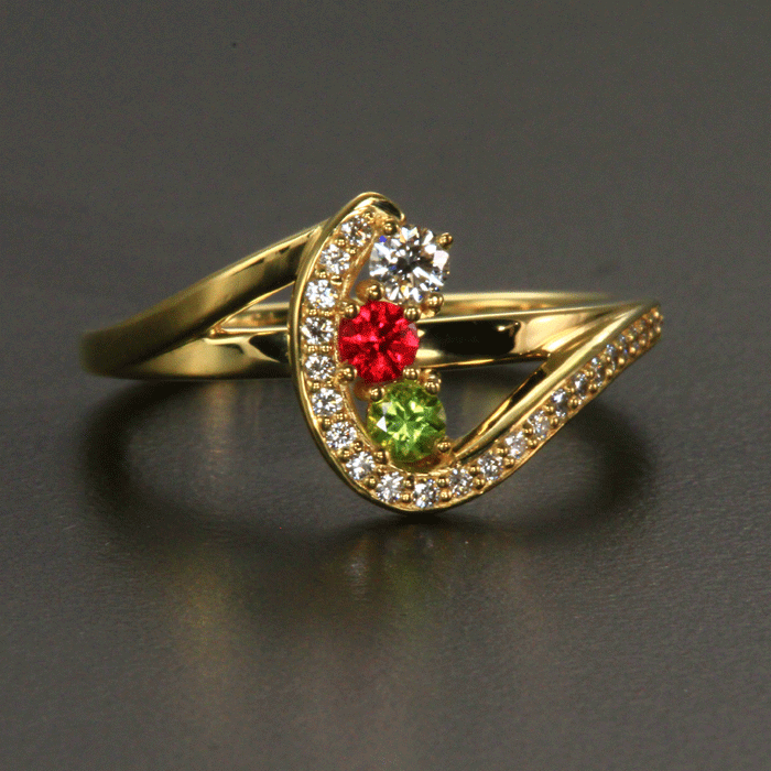 PMUYBHF Mother's Day Multilayer Green Gemstone Diamond Ring Fashion WoMen's  Ring Valentine's Day Gift Gold Rings for Women Size 10 Rings for Women Size  7-9 