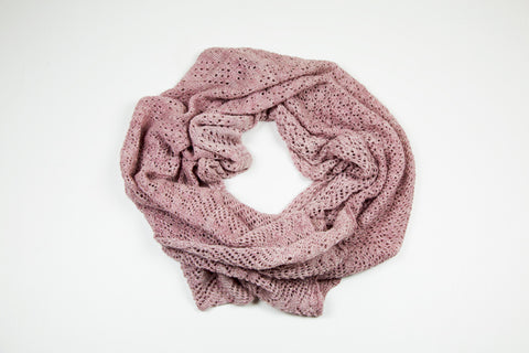 Alpaca Lace Scarf in Antique Pink by Marian Morris