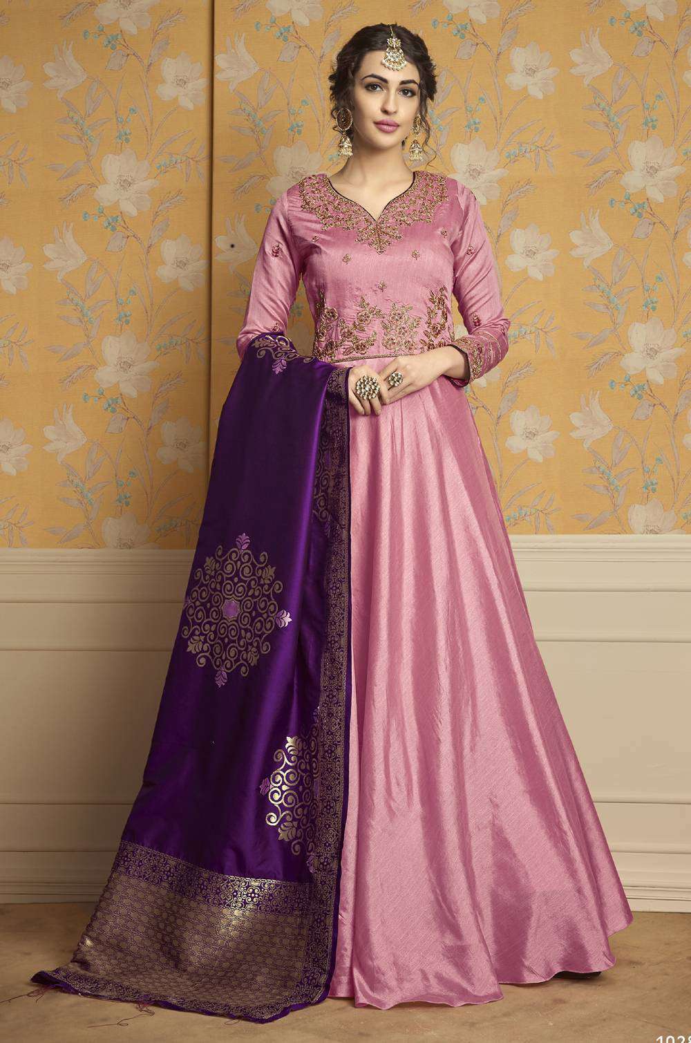 banarsi long gown