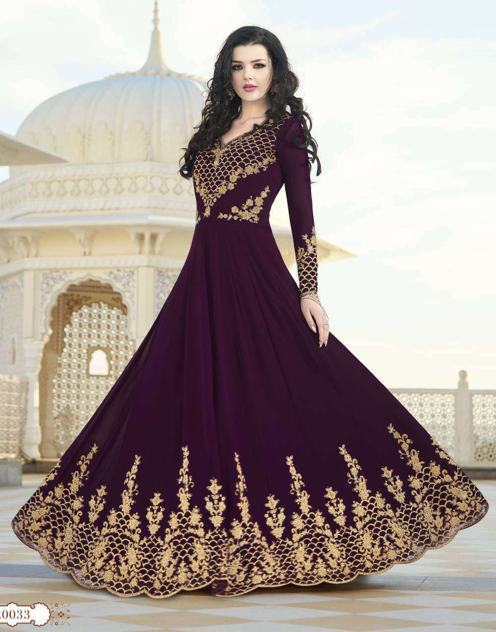 dark purple anarkali