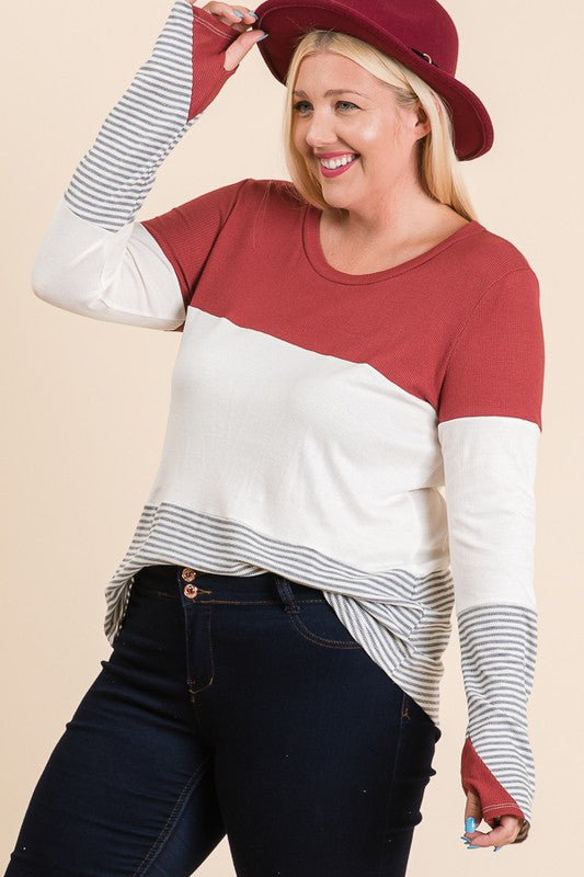 Fall Colour Block Top