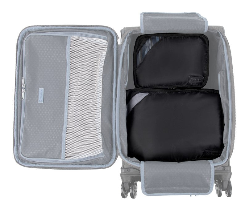 Packing cubes inside a carry on bag