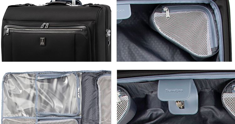 Platinum Elite 50 Zoll rollende Kleidertasche verfügt über zwei Kleiderbügelhaken wasserfeste Tasche große Reißverschlusstaschen