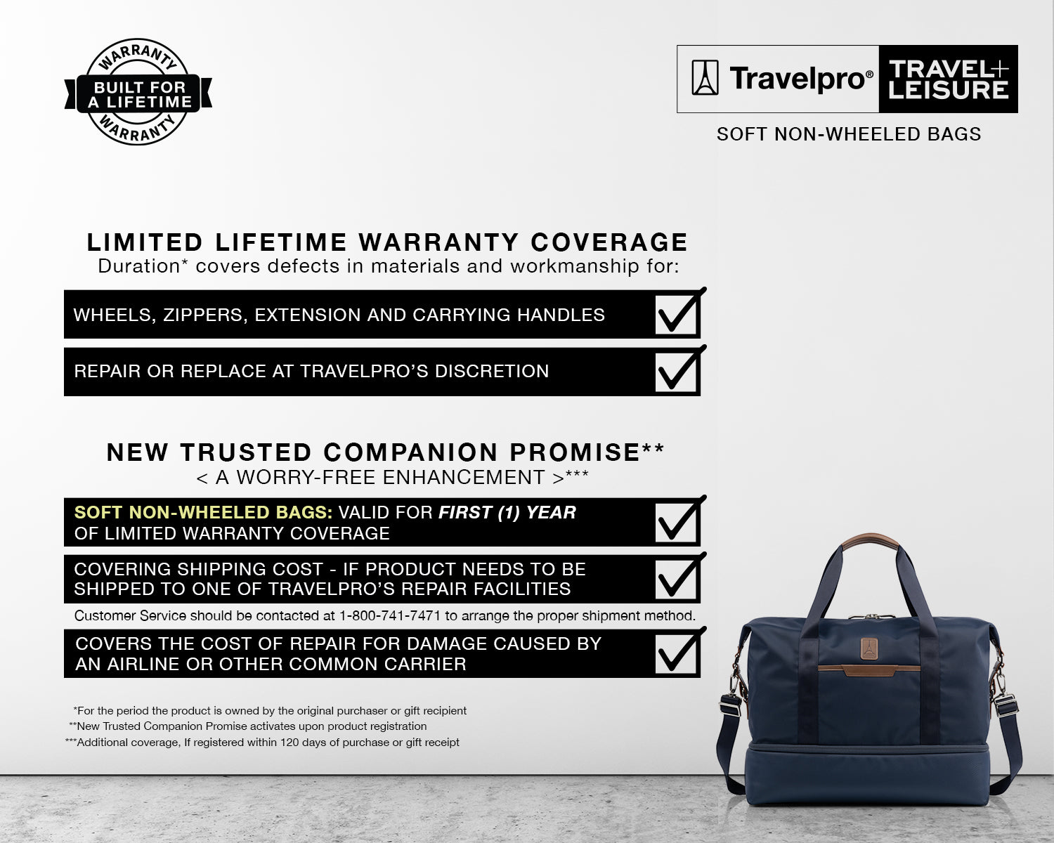 Travelpro® x Travel + Leisure® Luggage Warranty