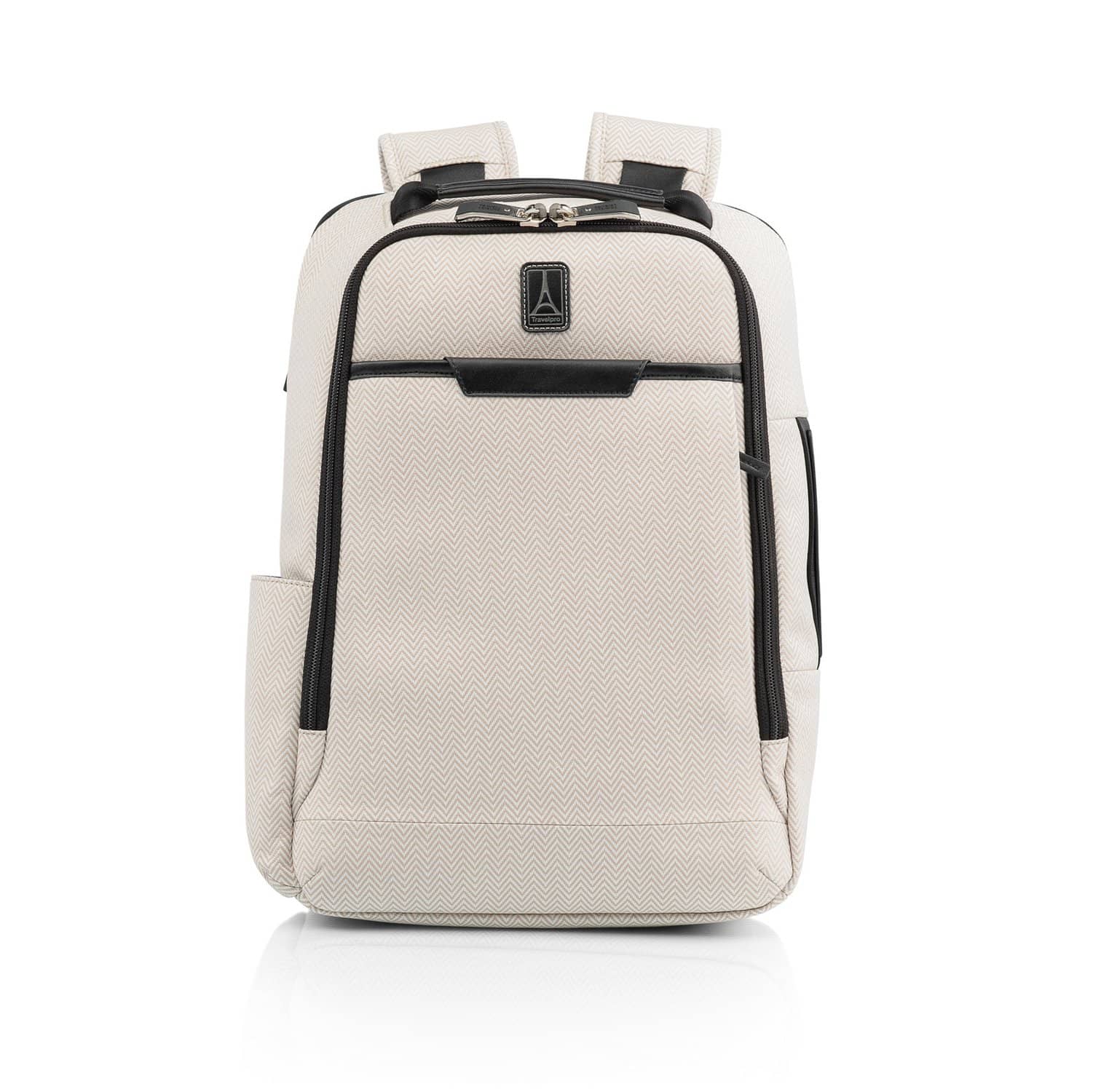 Travelpro x Travel + Leisure Slim Backpack in White Sand | Hands-Free Mobility
