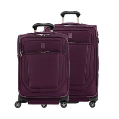 purple large suitcase