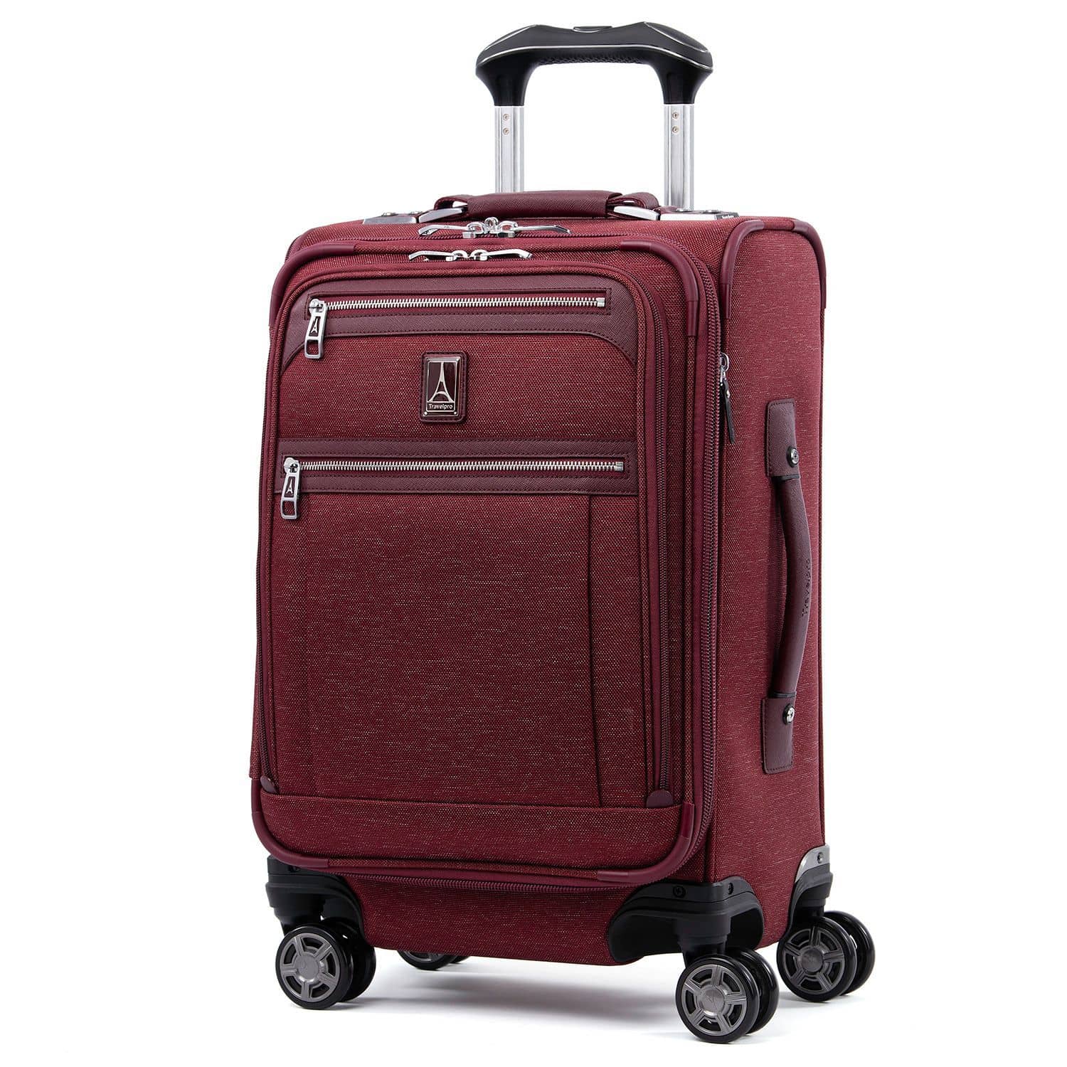 Travelpro Platinum Elite Carry-On Business Plus Spinner Luggage in Bordeaux Red | Travel Suitcase