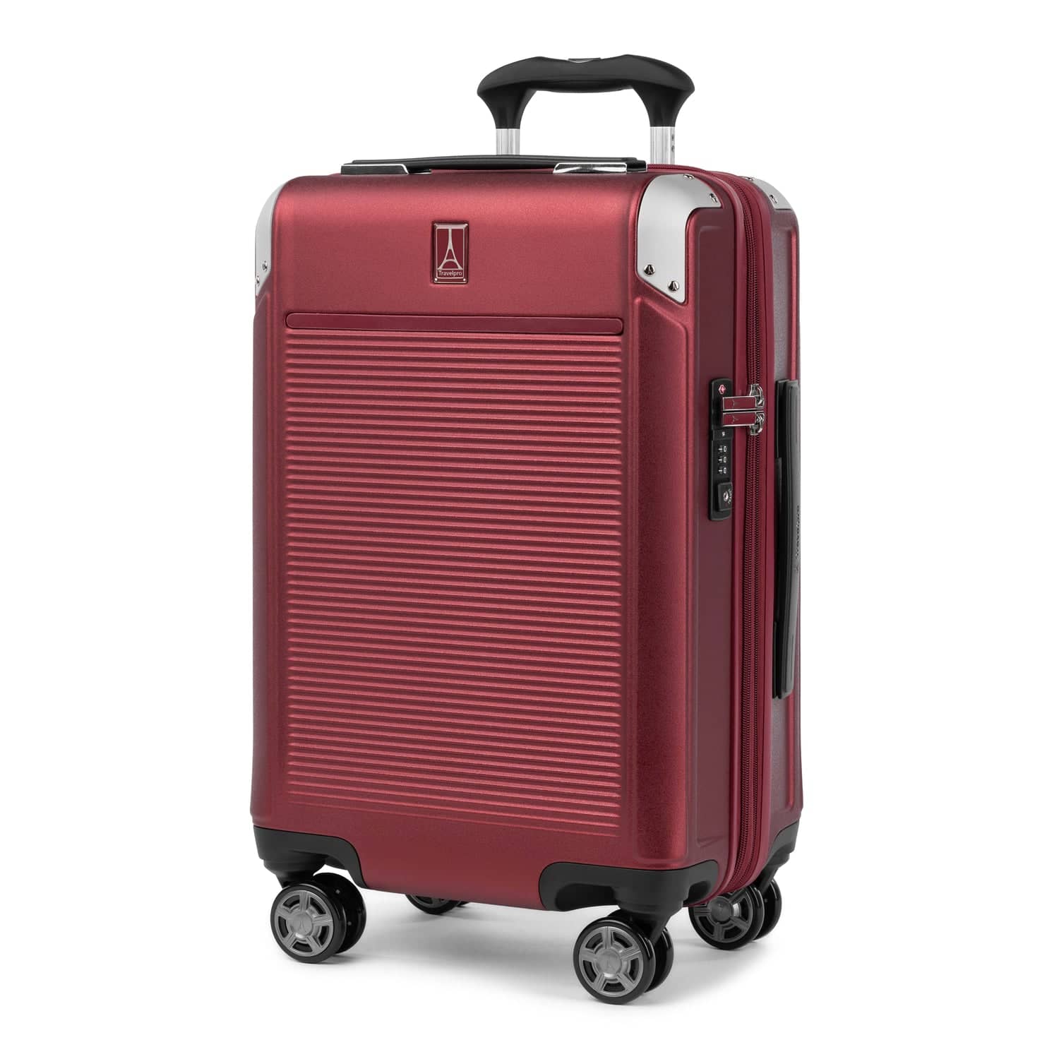 Travelpro Platinum Elite Women's Carry-On Hardside Spinner Luggage in Daring Red | Travel Suitcase