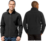 Mens BLACK Soft Shell Jacket Core Authority with Micro Fleece Lining Sizes S-2X