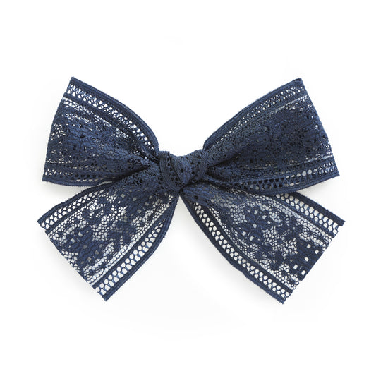 Bandtz Luxe Lace Bow Headband Grey