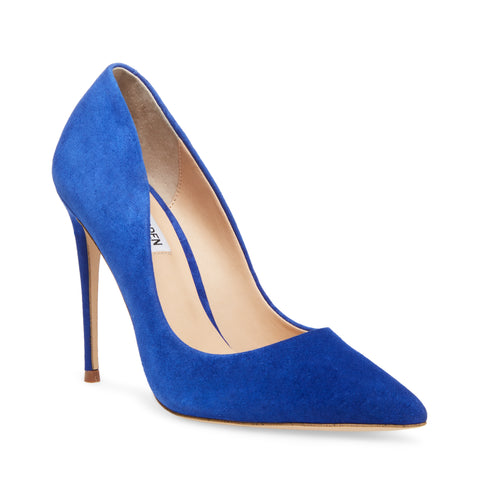 blue suede shoes heels