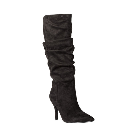 womens black suede slouch boots