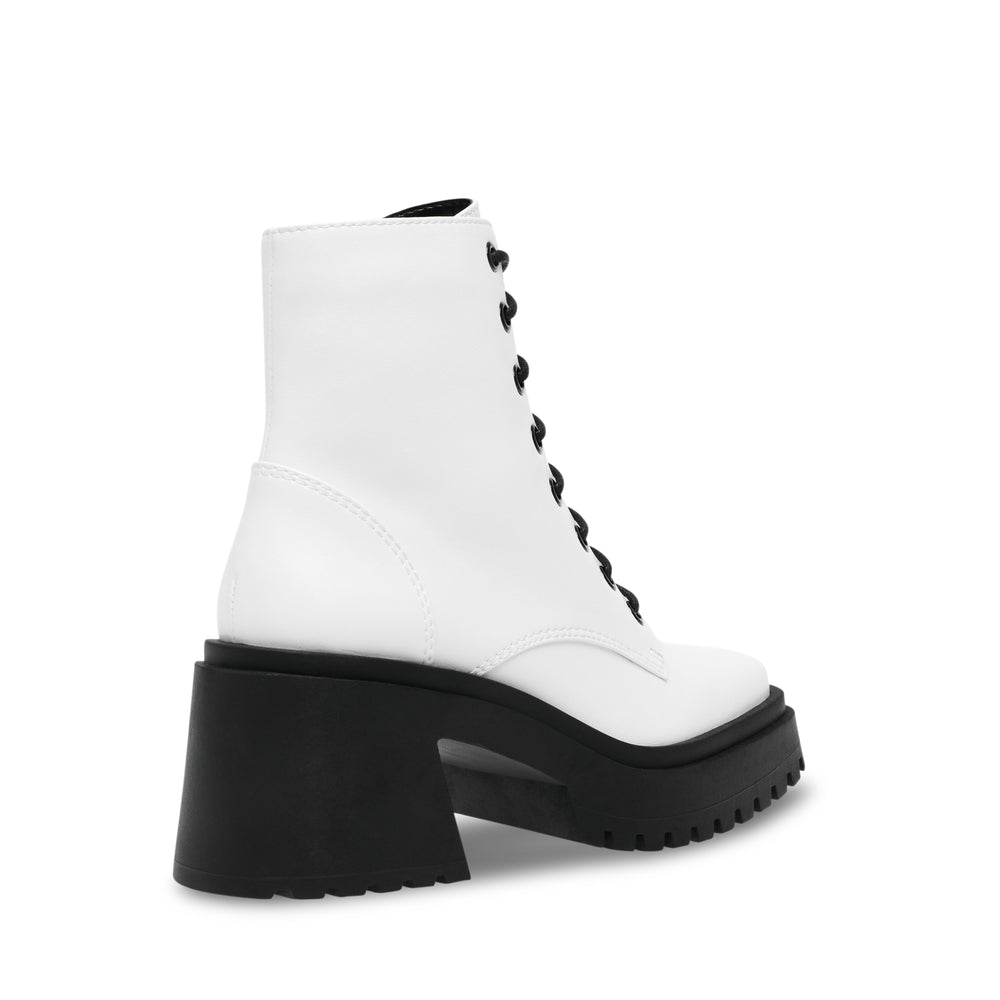 Bootie WHITE LEATHER – Steve Madden