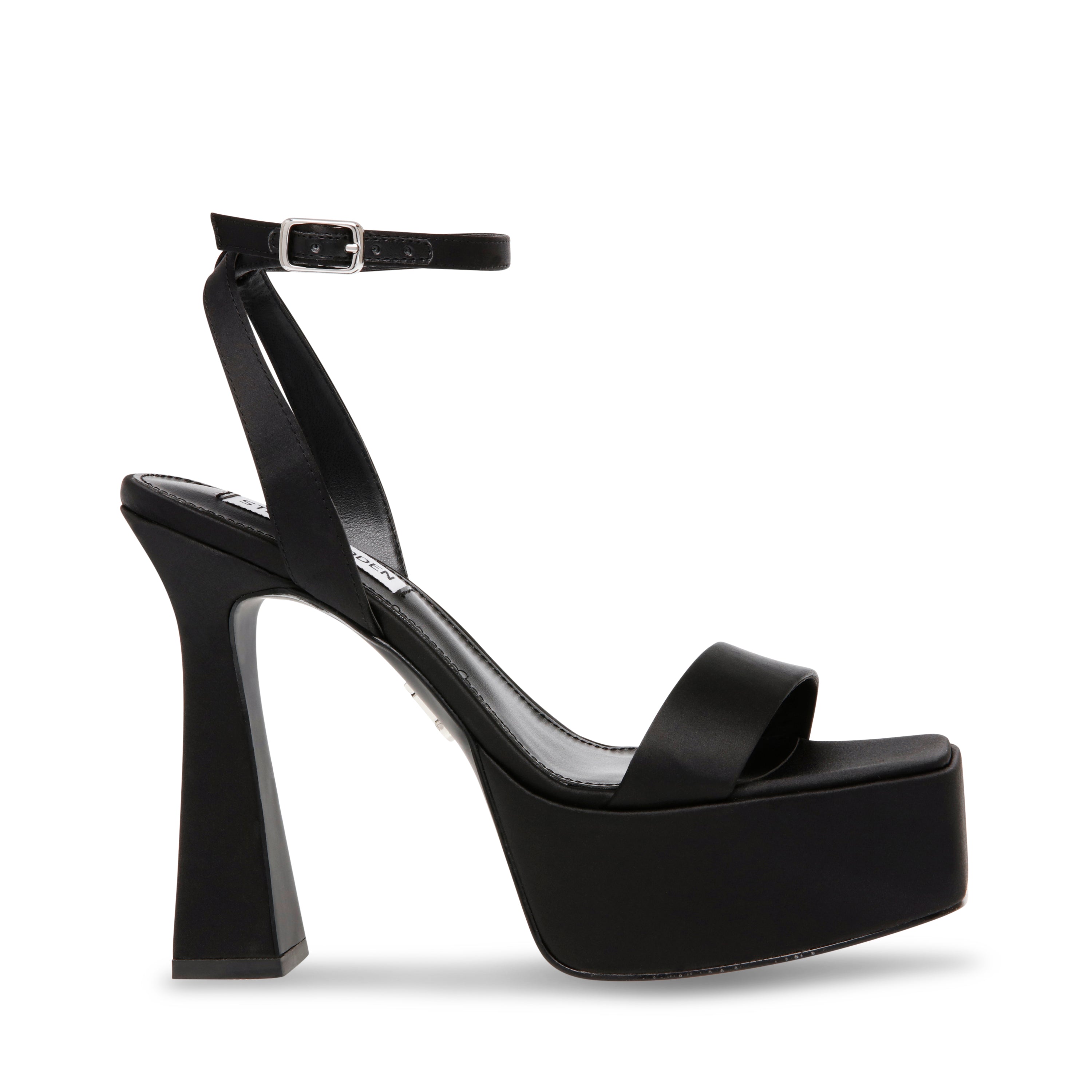 Discord Sandal BLACK SATIN – Steve Madden Europe