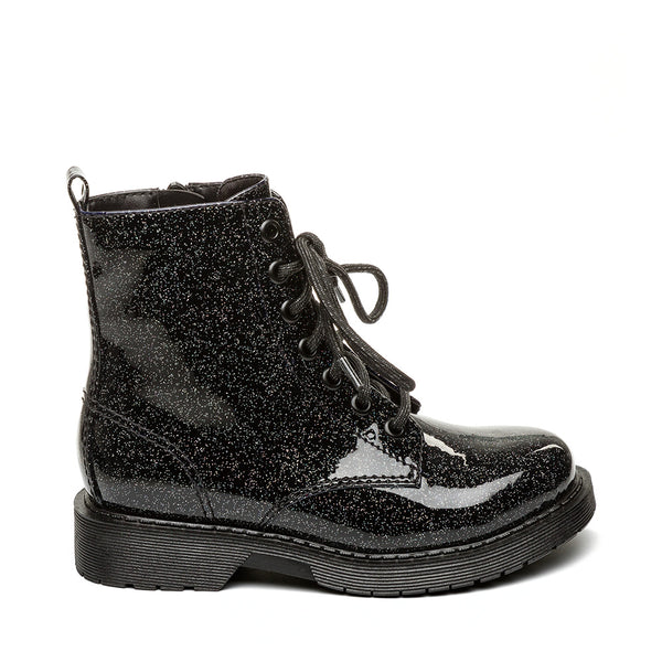 steve madden black glitter boots