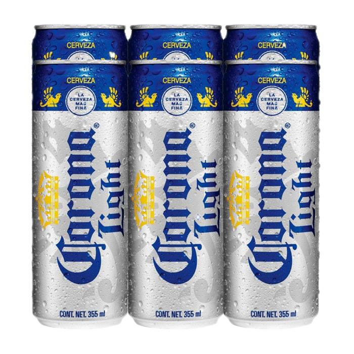 Cerveza clara Corona Light 6 latas de 355 ml c/u — Click Abasto