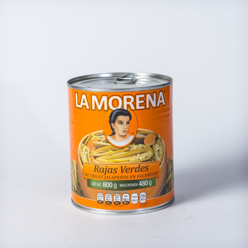 Rajas verdes la morena 800 gr — Click Abasto