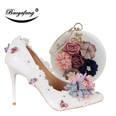 wedding shoes and purse