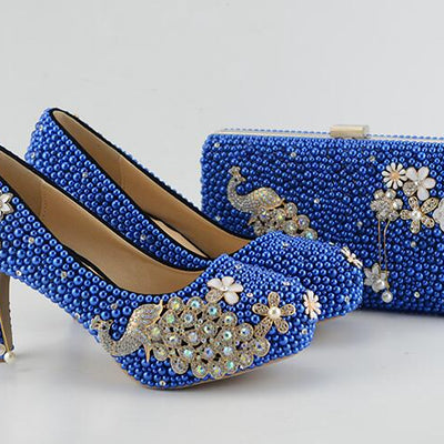 royal blue bags and shoes