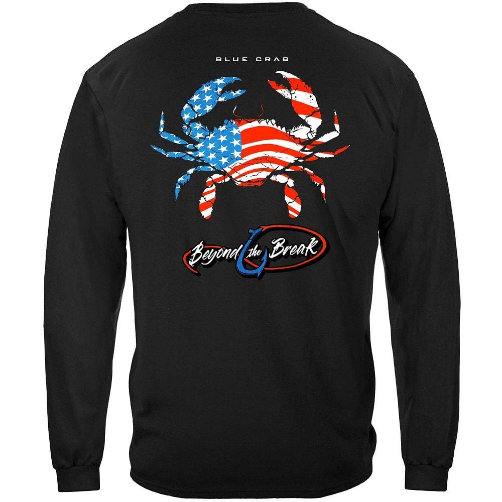 Patriotic Blue Claw Crab Premium T-Shirt - Shop Erazor Bits