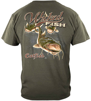 More Picture, Wicked Fish Catfish Premium Hooded Sweat Shirt