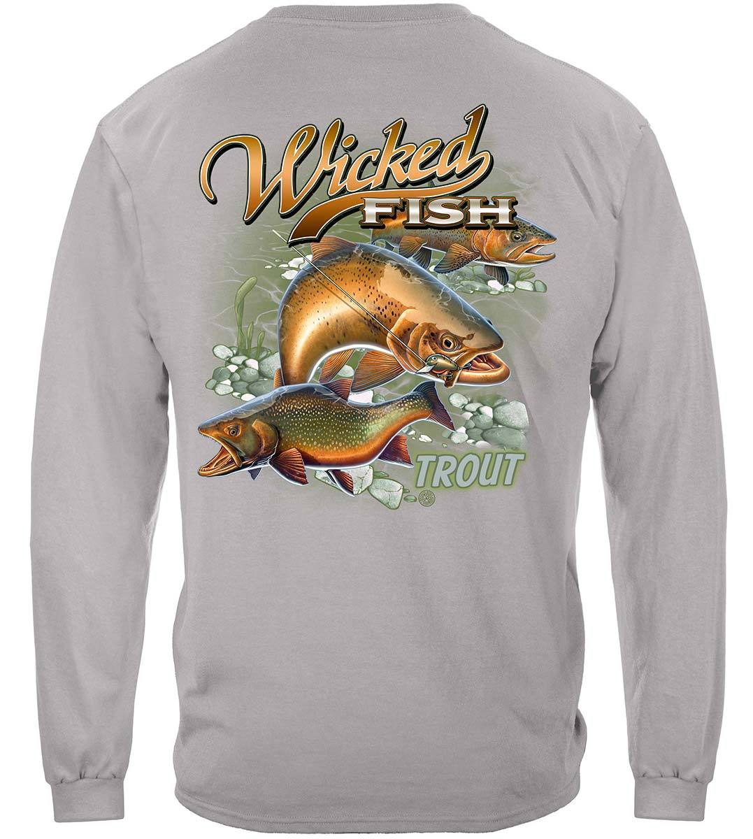 Wicked Fish Large Mouth Bass With Popper Jumping Frog Premium T-Shirt