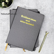 Load image into Gallery viewer, Brilliant Ideas and Other Bullshit planner journal mom notes snarky secrets