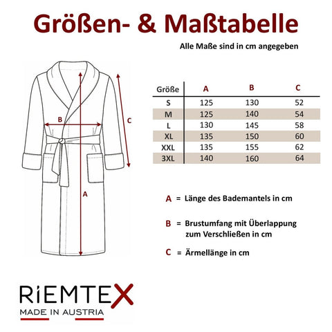 TWIN VELOUR Bademantel Weiß - RIEMTEX