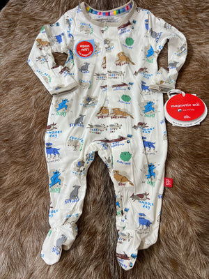 Dog Days Modal Footed Onesie - Rustic Cactus Family Western Boutique