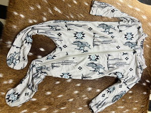Modern Marfa Footed Onesie - Rustic Cactus Family Western Boutique