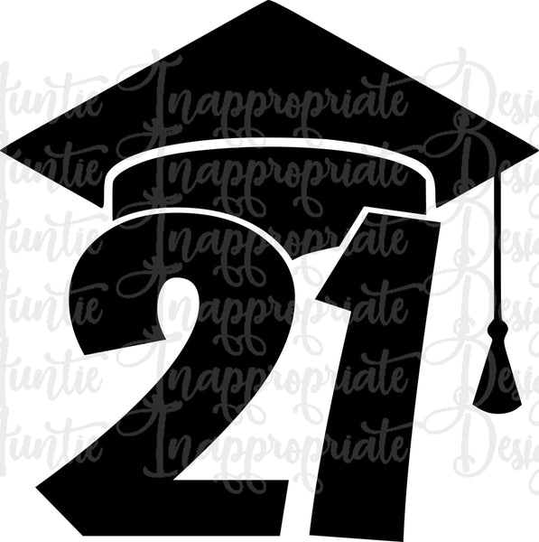 Download 21 Graduation Cap Digital Svg File Auntie Inappropriate Designs