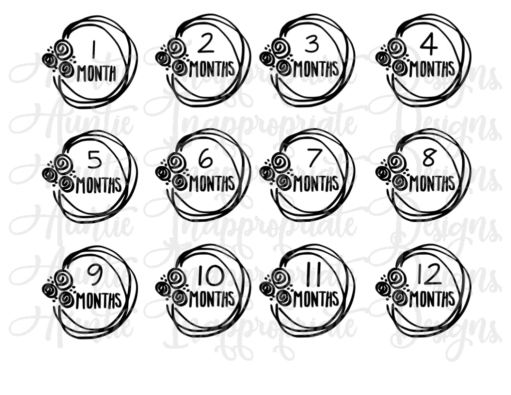 Free Free 234 Baby Monthly Milestone Svg SVG PNG EPS DXF File