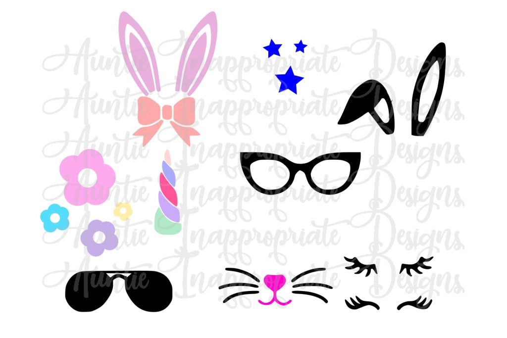 Download Bunny Unicorn Bundle Digital Svg File Auntie Inappropriate Designs