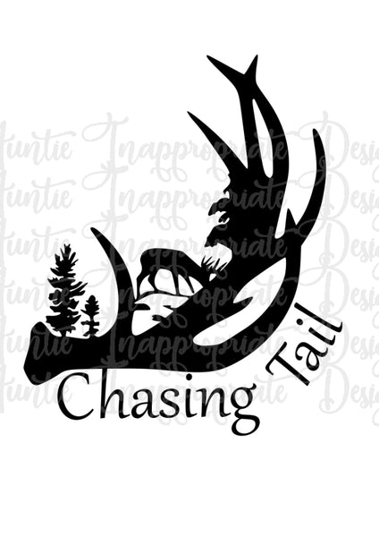 Download Chasing Tail Hunting Deer Digital Svg File Auntie Inappropriate Designs