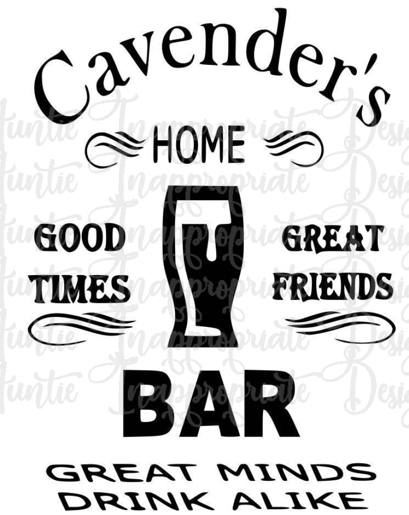 Download Customizable Home Bar Digital Svg File Auntie Inappropriate Designs