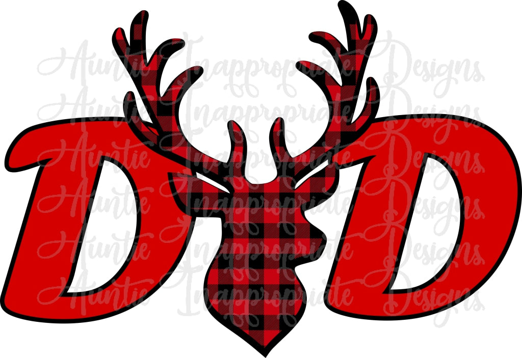 Download Dad Buffalo Plaid Deer Head Sublimation File Png Printable Sublimatio Auntie Inappropriate Designs